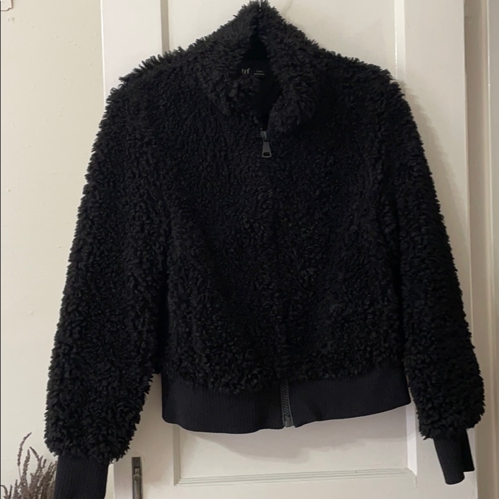 Zara trf collection Fuzzy Bomber Jacket